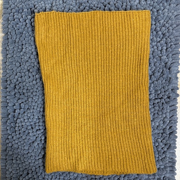 Mustard Knit Infinity Snood Cowl Scarf - Picture 4 of 5